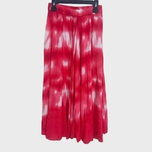 Antthony Vibrant Red and White Maxi Skirt
